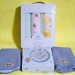 Baby shower bundle cloud island blanket, keepsake & changing pad